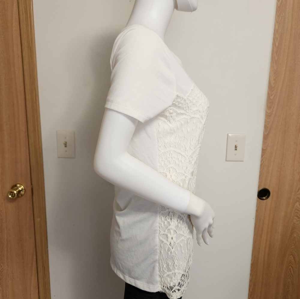 89th & Maddison white lace shirt size small - Picture 6 of 8